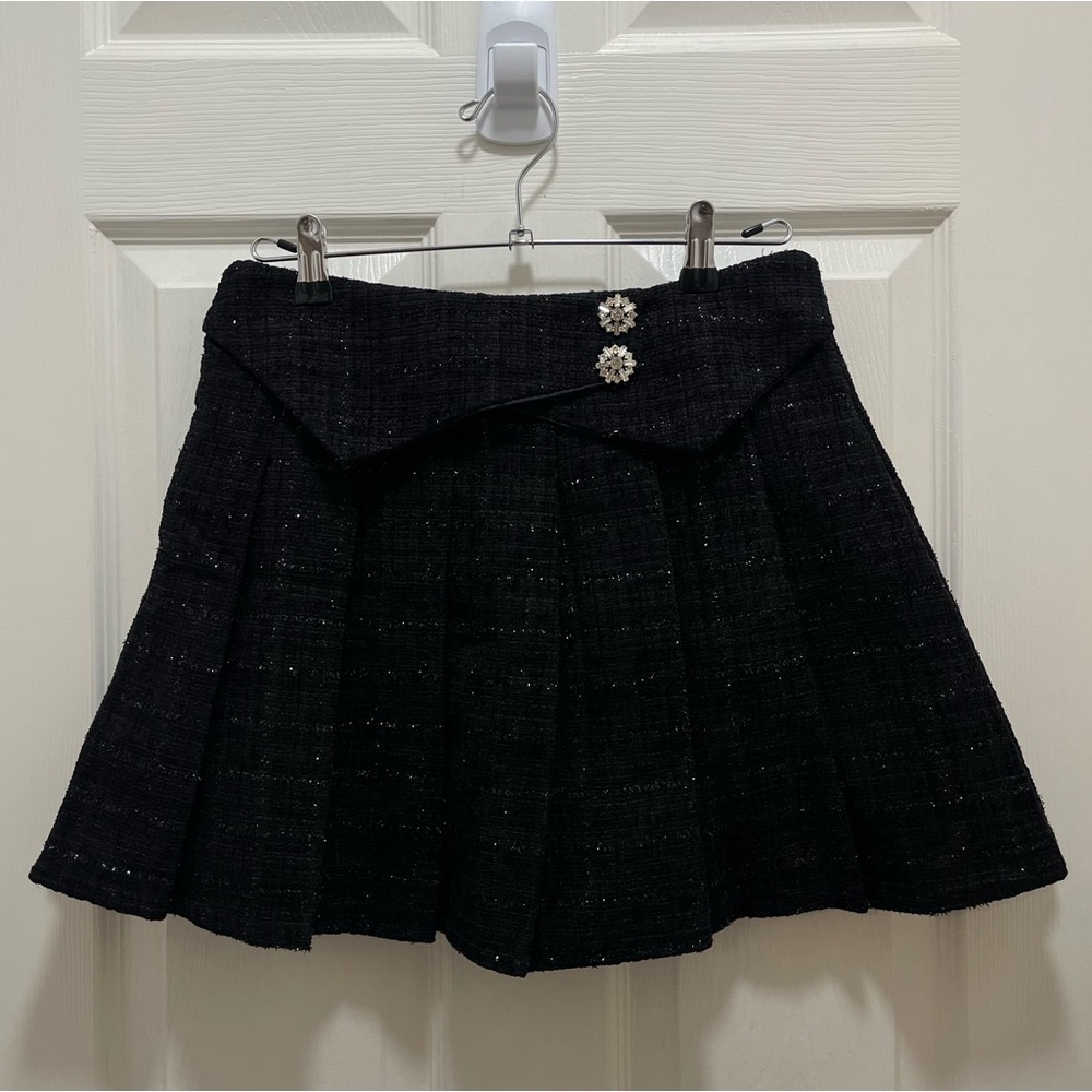 Jing US Rhinestone Details Tweed Skirt / Skort